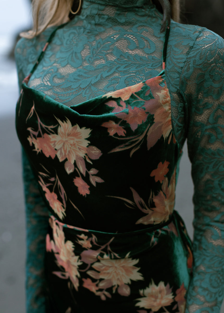 Women Iris Top in Peacock