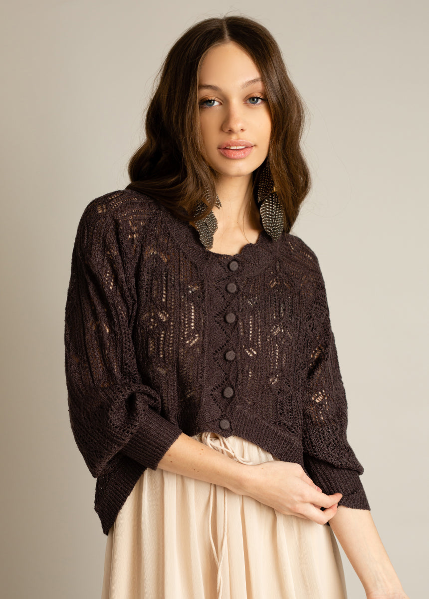 Women Jelana Sweater in Black Coffee
