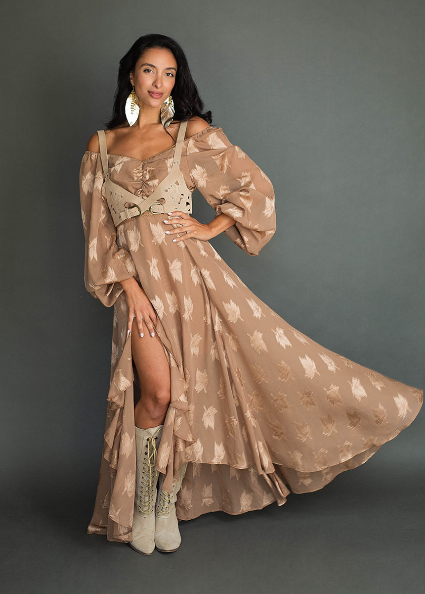 Women Isabella Dress in Latte
