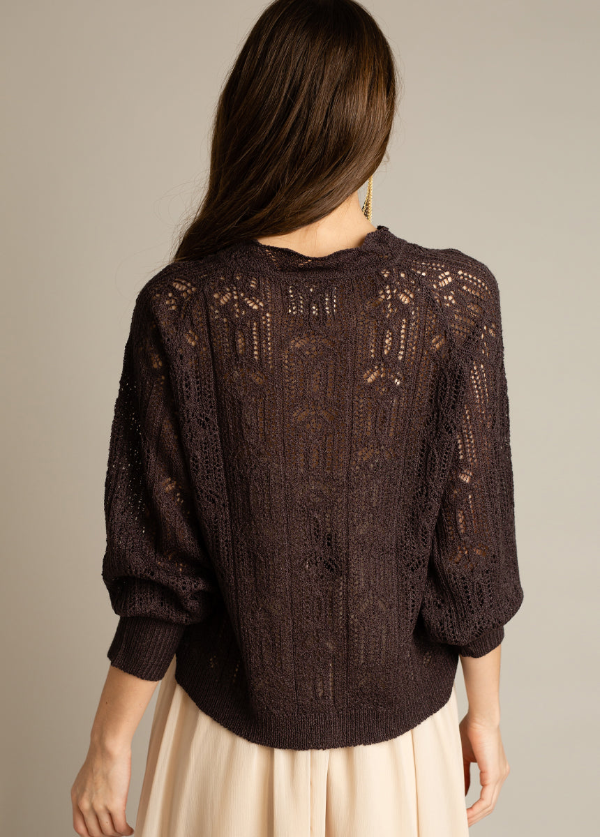 Women Jelana Sweater in Black Coffee
