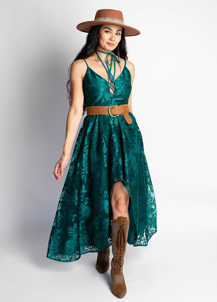 Women Holli Dress in Ocean Teal
