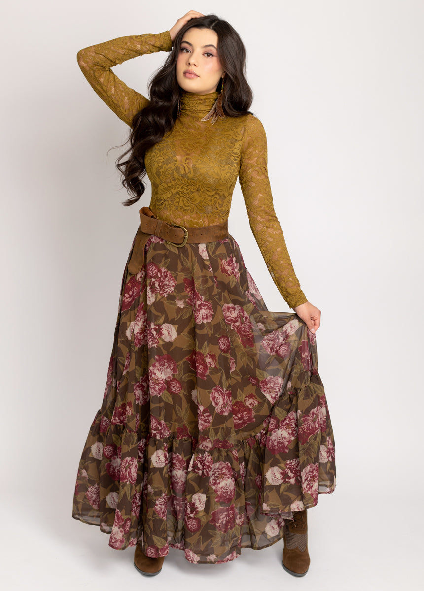 Women Iris Top in Bistre