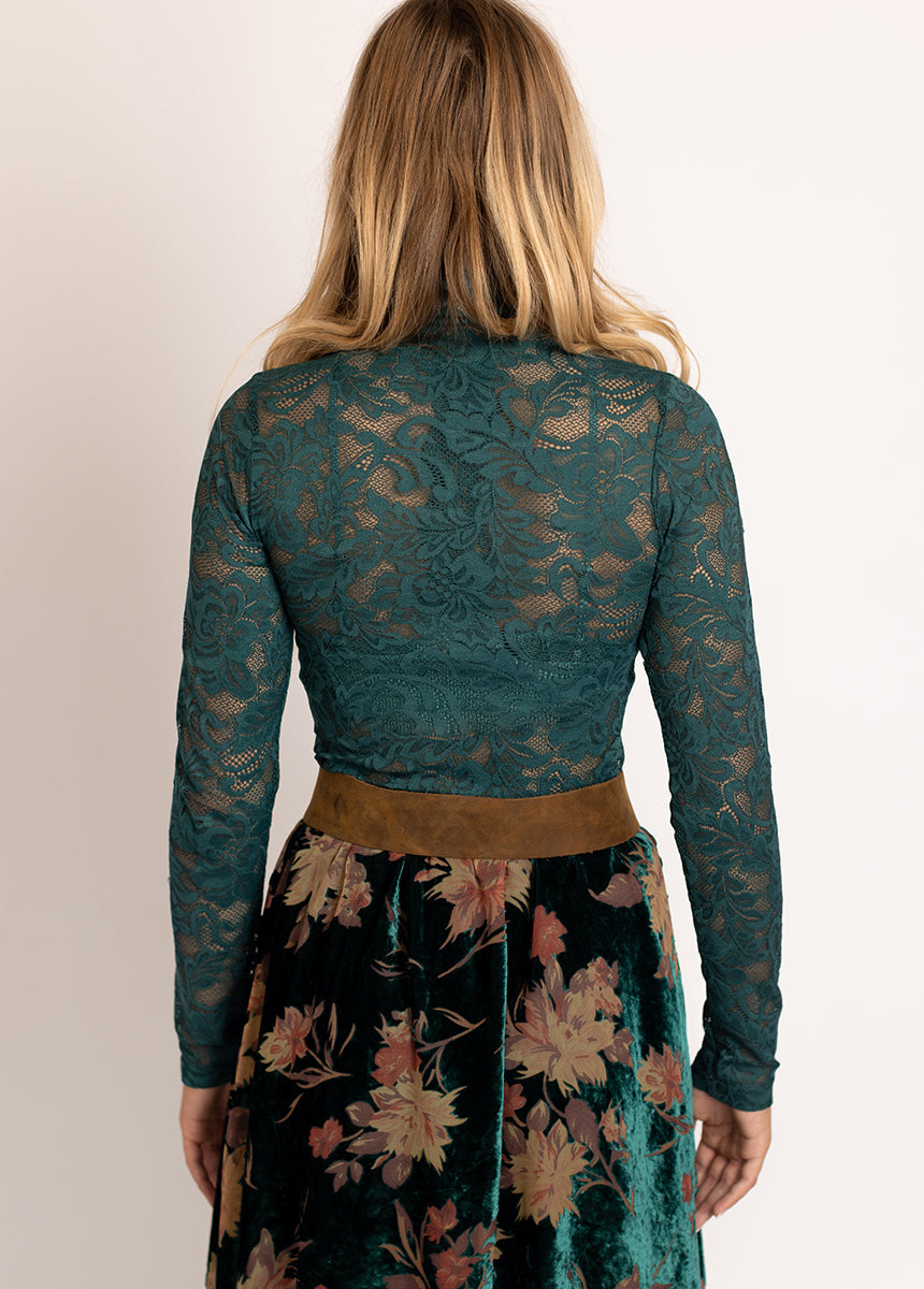 Women Iris Top in Peacock