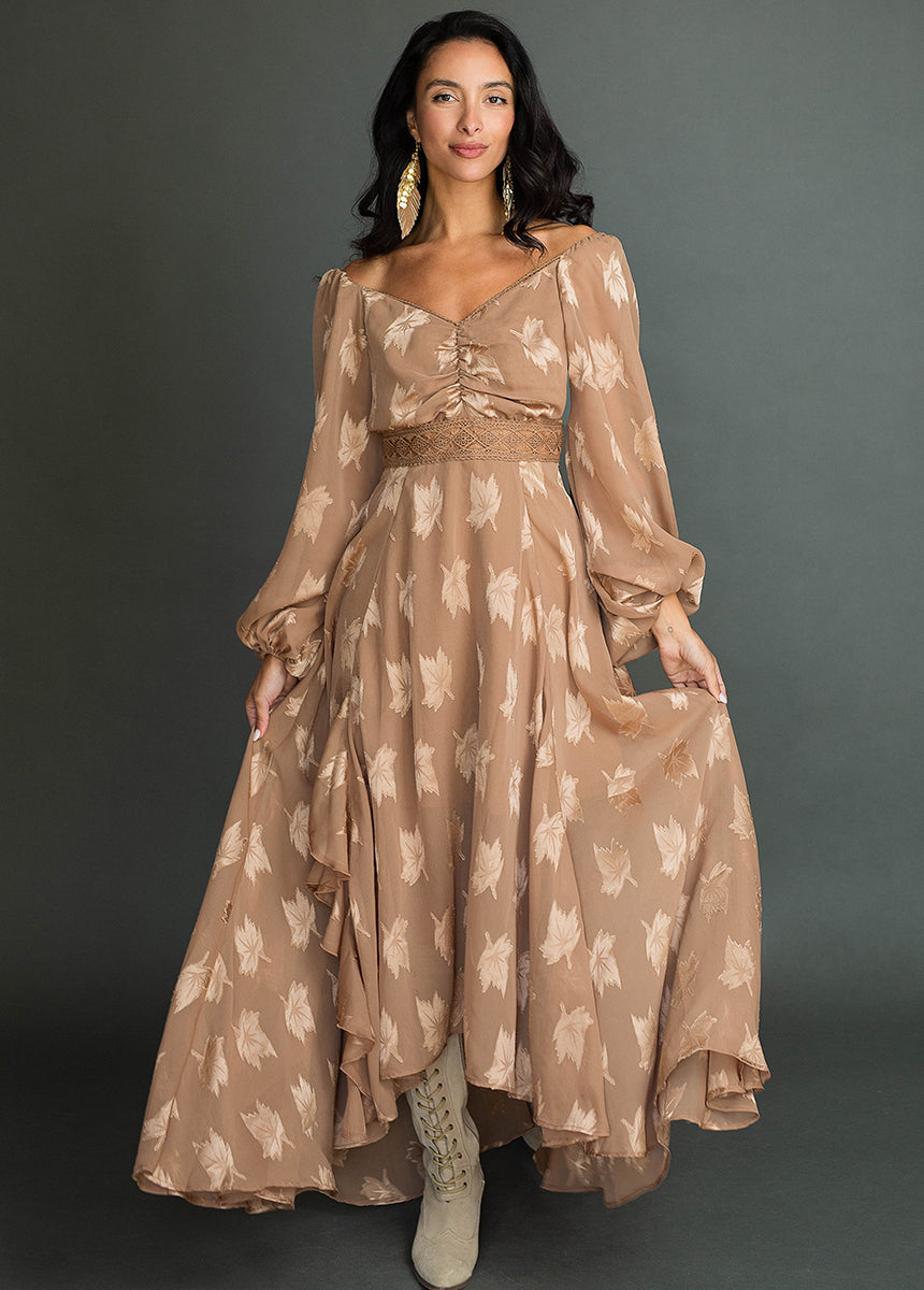 Women Isabella Dress in Latte