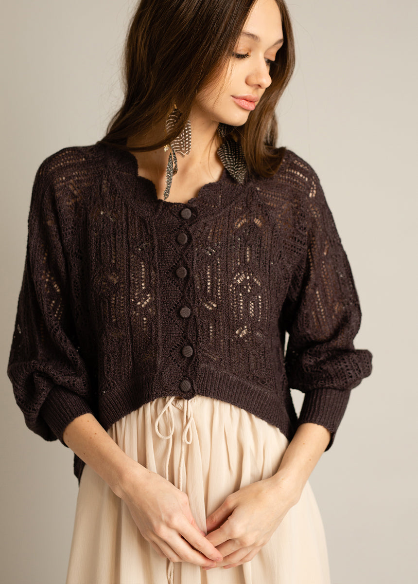 Women Jelana Sweater in Black Coffee