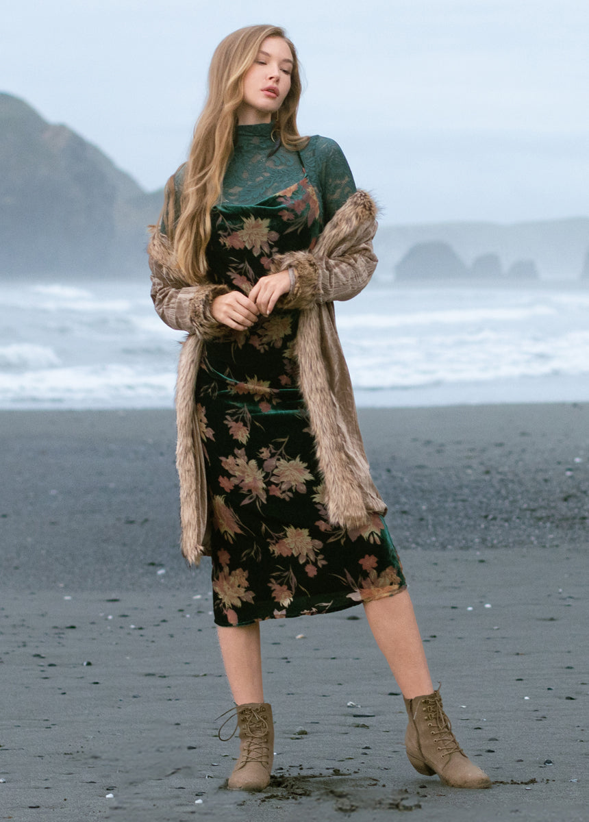 Women Iris Top in Peacock