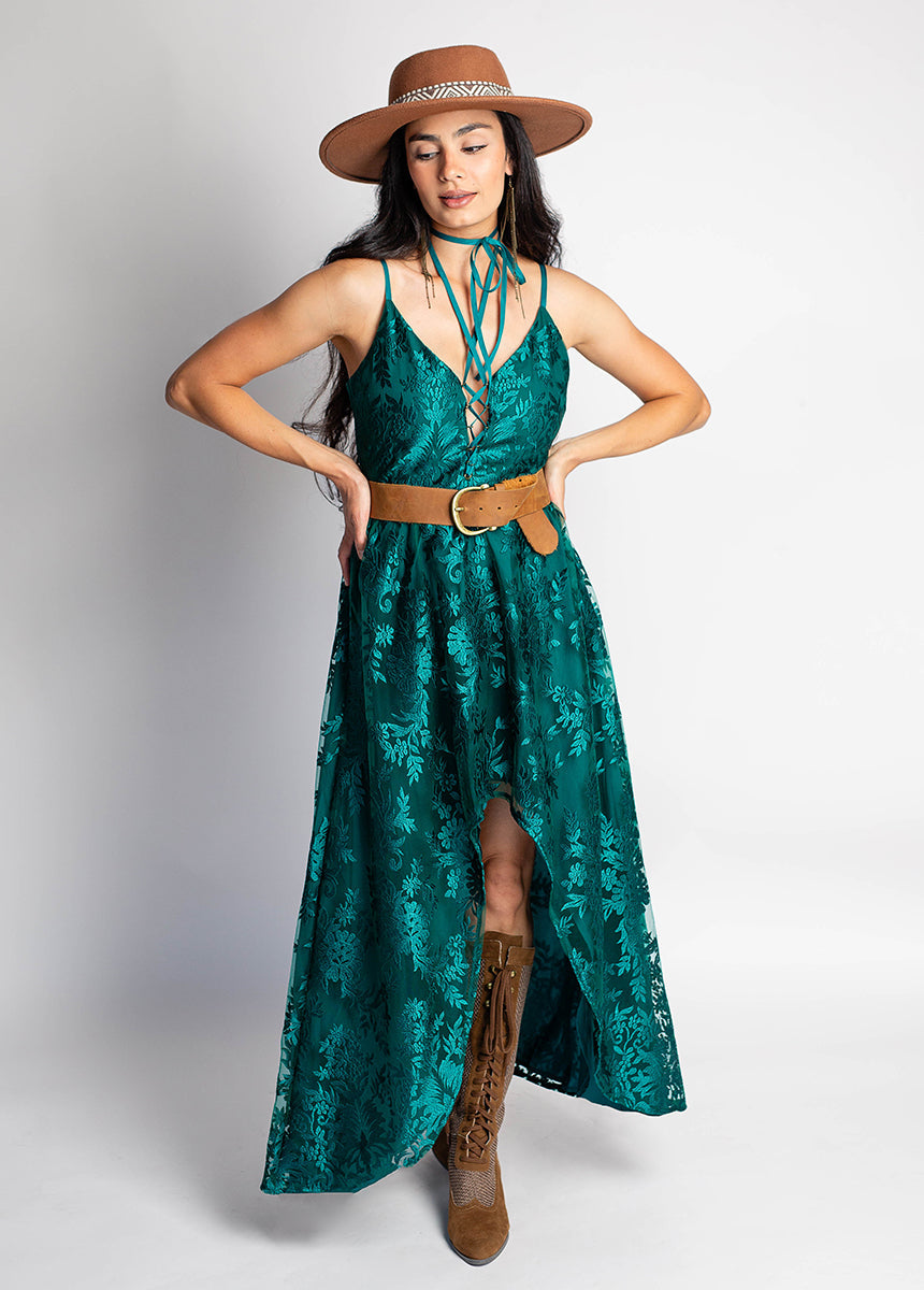 Women Holli Dress in Ocean Teal