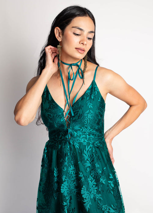 Women Holli Dress in Ocean Teal