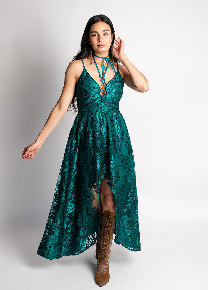 Women Holli Dress in Ocean Teal